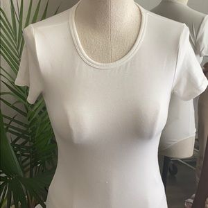White crew neck bodysuit